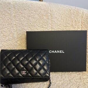 SOLD DO NOT BUY Chanel Wallet on Chain - Black Caviar Leather